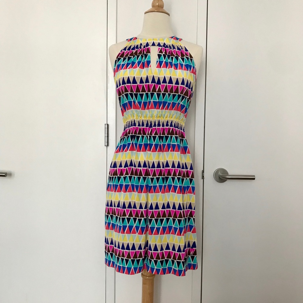 Kate Spade triangle geometric silk dress